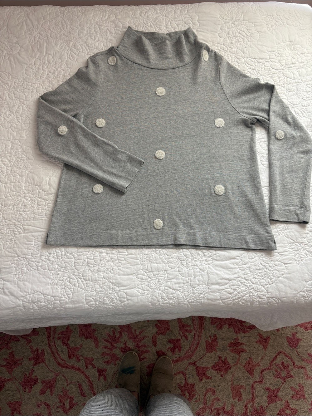 LOFT Light Gray Knit Top
